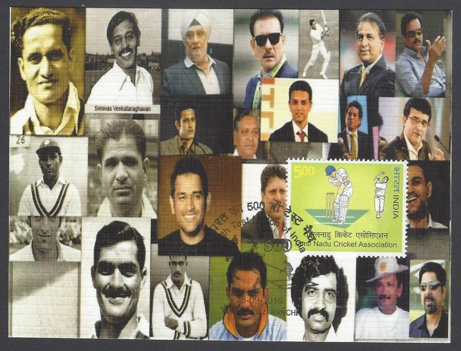 AOP India 500th CRICKET Test Match FD card C.K.NAYUDU