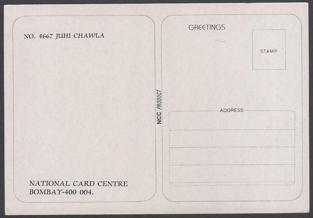 AOP India vintage Bollywood postcard JUHI CHAWLA