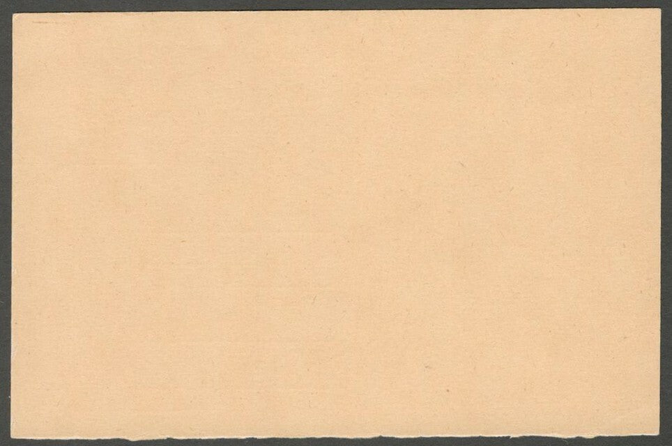 AOP India 15p Tiger postal card majorly unprinted ERROR unused