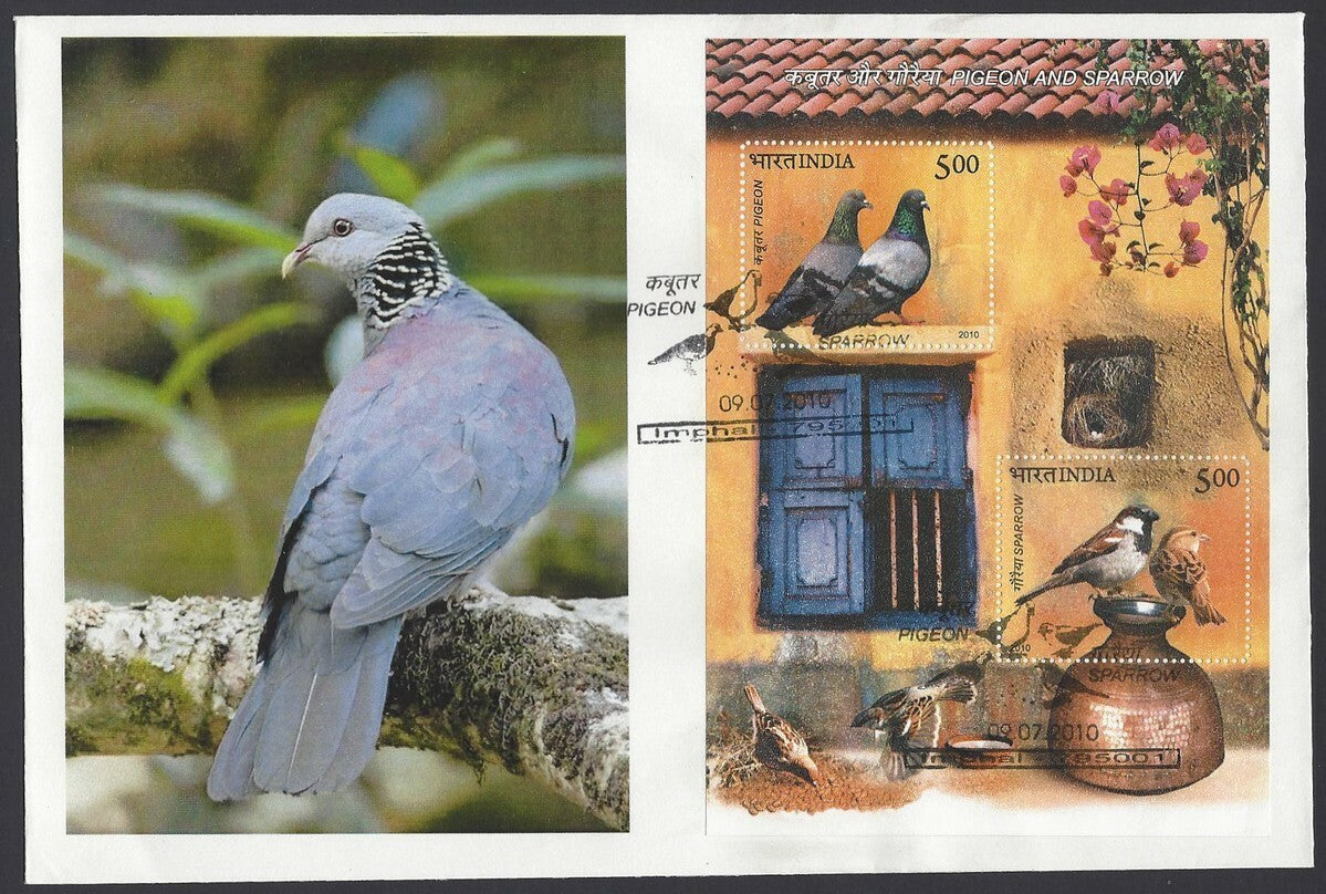 India 2010 Dolphin’s minisheet FDC