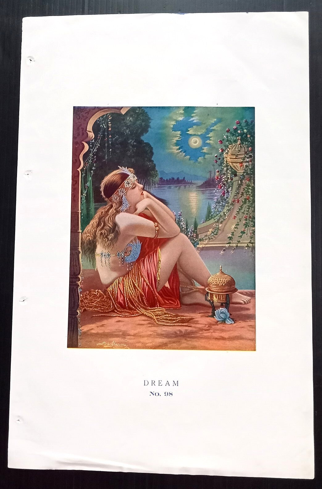 AOP India vintage calendar sample poster 1950s Dream R