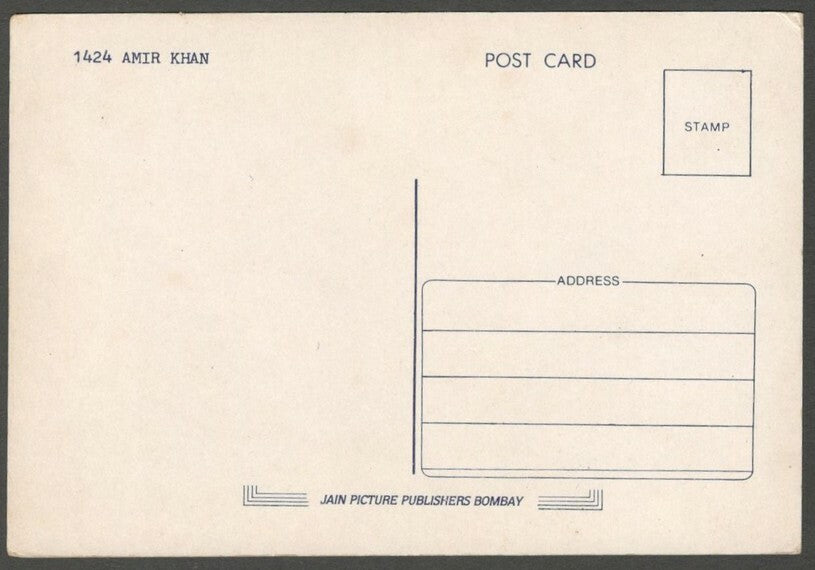 AOP India Bollywood AMIR KHAN vintage postcard