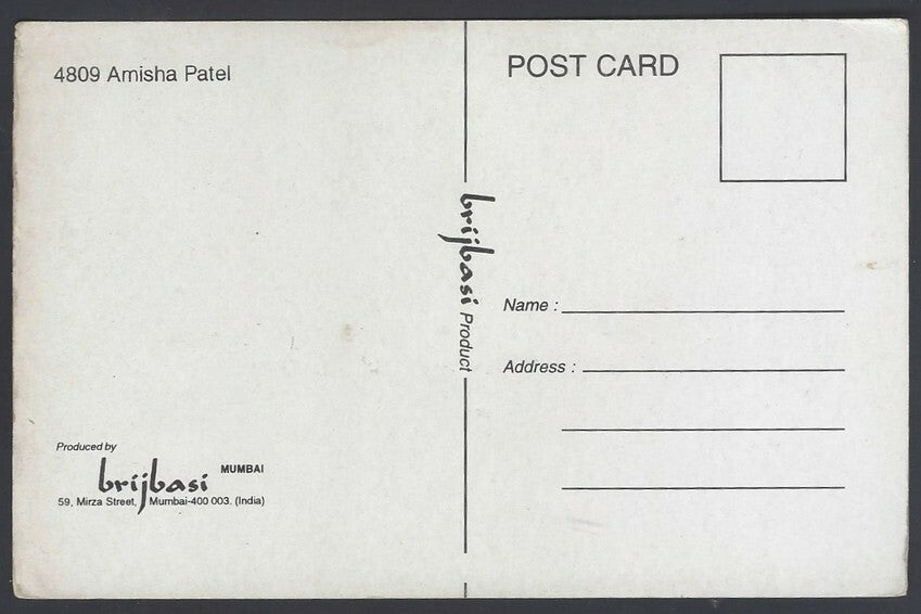 AOP India Bollywood AMISHA PATEL vintage postcard