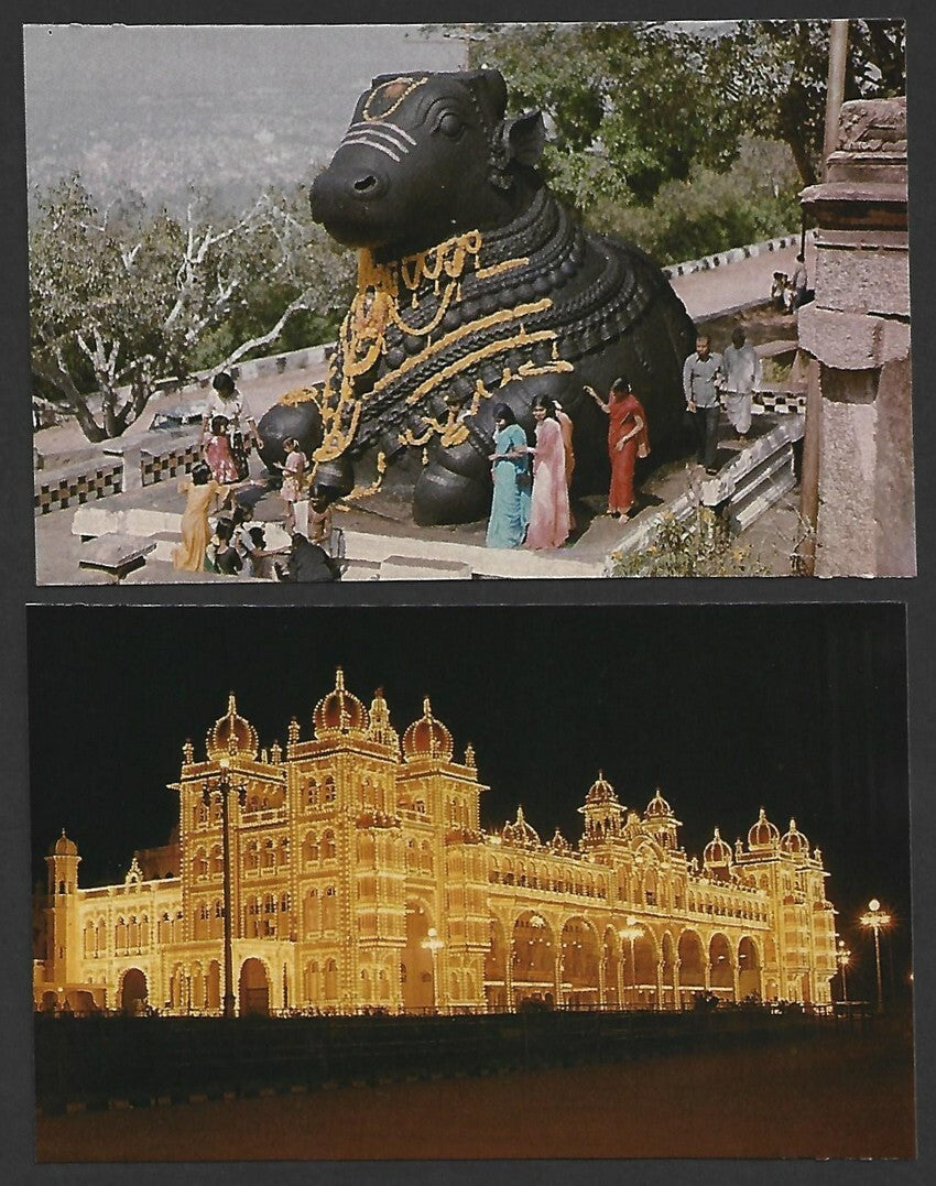 AOP India vintage envelope with 10 postcard MAGNIFICIENT VIEWS OF MYSORE