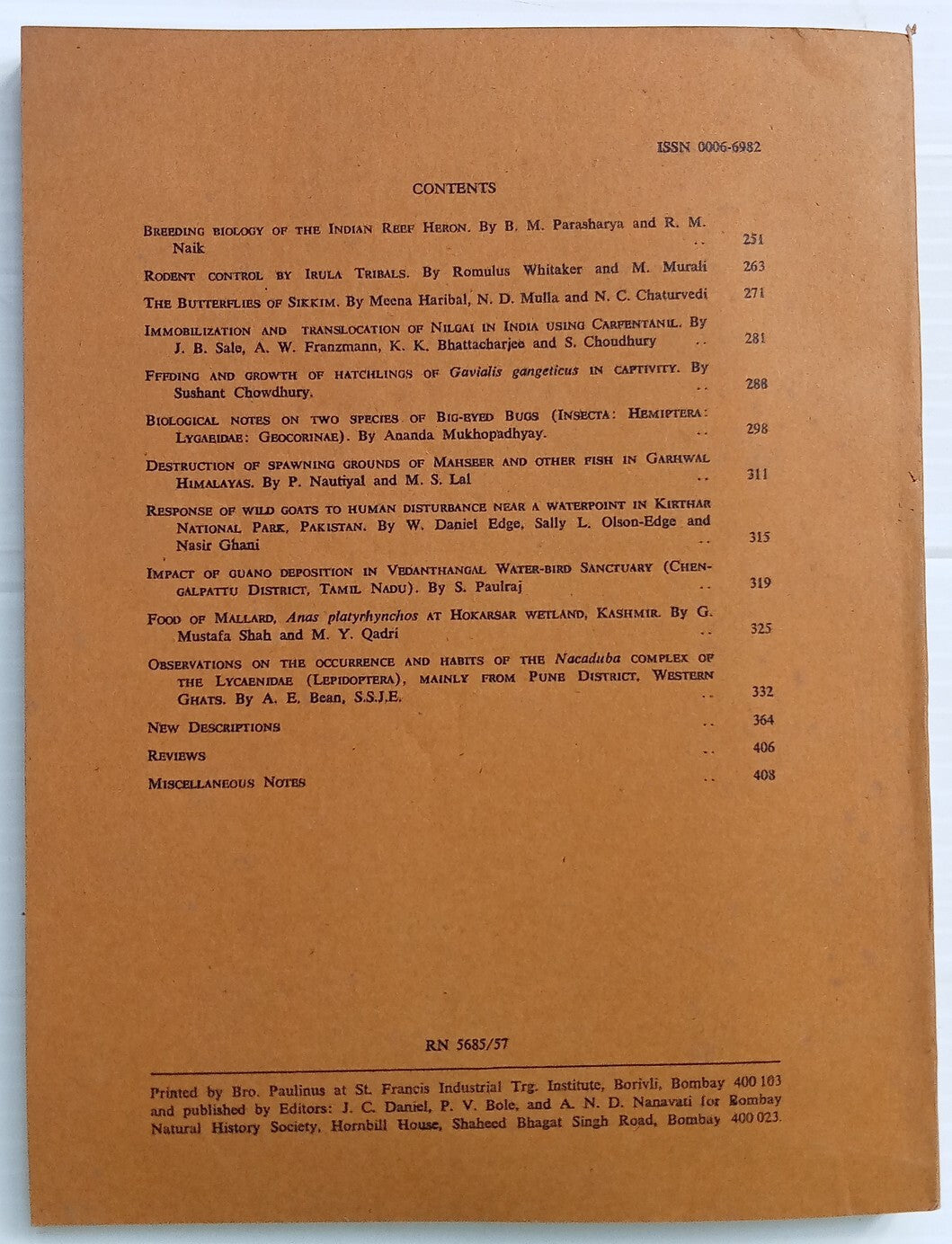 AOP India JOURNAL of the Bombay Natural History Society 1988