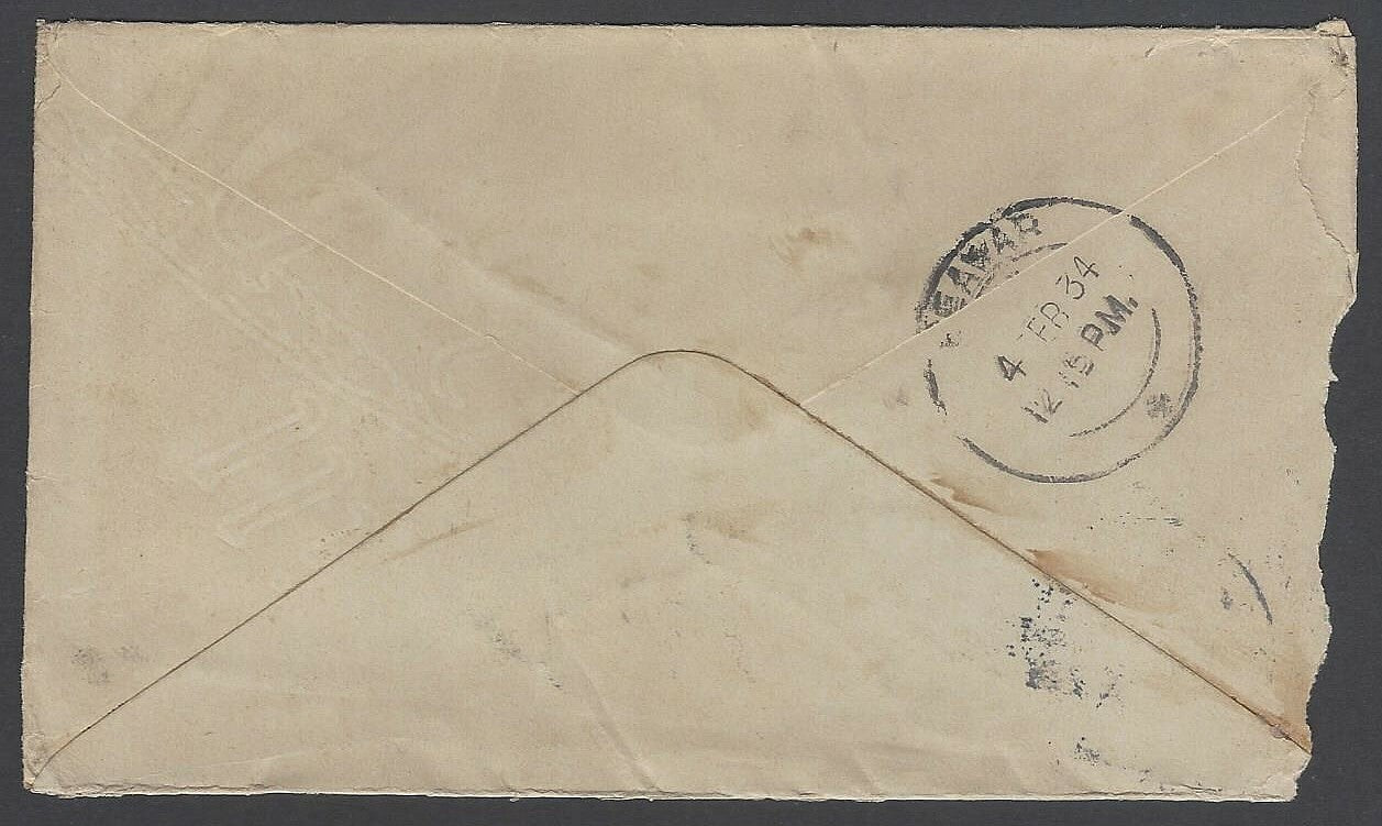 AOPIMT Ireland 1934 cover to India
