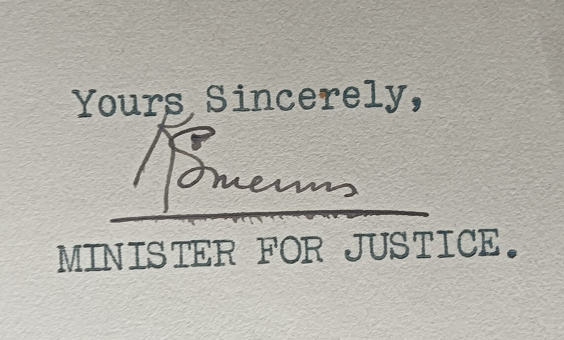 India 1942 crested letter JODHPUR STATE / RAJPUTANA signed Minister