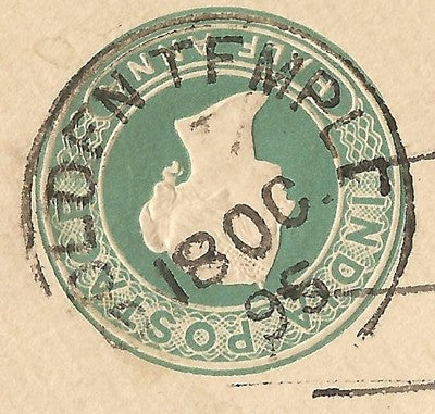 India 1895 GOLDFN TFMPLE for GOLDEN TEMPLE single circle on cover