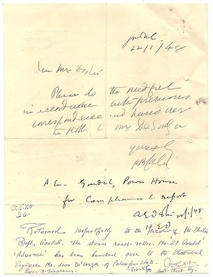 India 1947 correspondence wi telegram TALEY MUHAMMED KHAN Nawab of Palanpur etc.