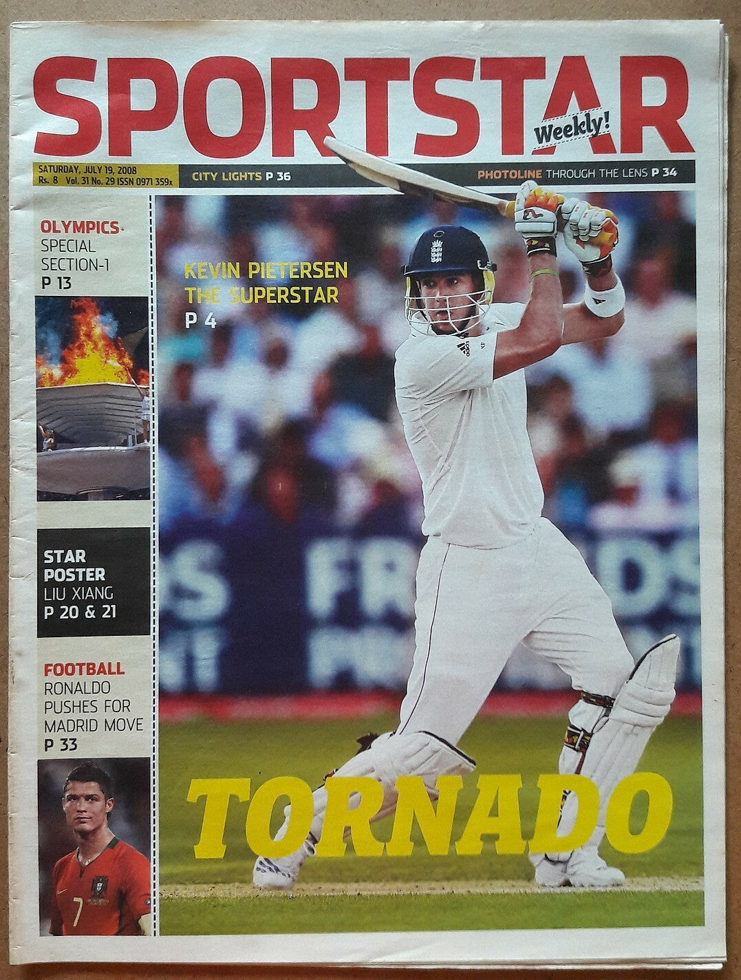 India Sportstar 2008-12 CRICKET cover issues 10” X 13” (5)