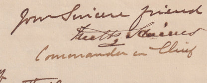 GOVERNMENT OF INDIA 1877 crested letter signed Commander in Chief Sir F P Haines