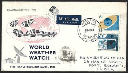 Australia 1962 World Weather Watch FDC to India