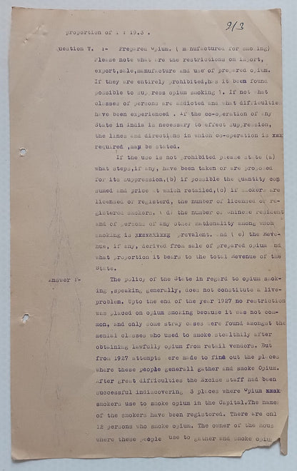 AOP India Official correspondence - OPIUM & OTHER DANGEROUS DRUG 1931-32