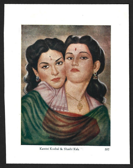 India Bollywood vintage print KAMINI KAUSHAL & SHASHIKALA