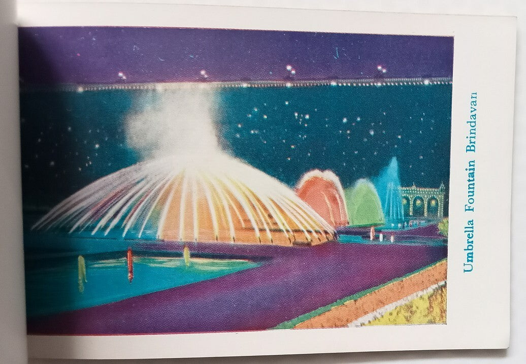 AOP India BRINDAVAN vintage booklet of 13 views (plain back postcards)