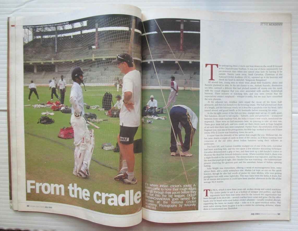 Wisden Asia Cricket July 2003 issue Miandad India Files, etc.