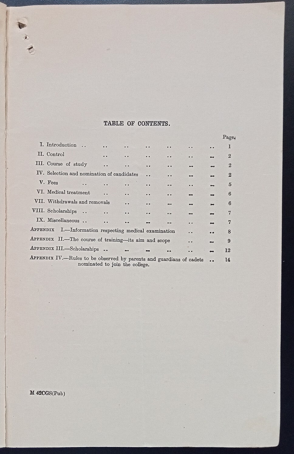 India 1934 REGULATIONS for PRINCE OF WALES ROYAL MILITARY INDIAN COLLEGE D Dun