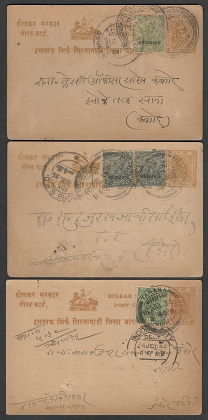 (AOP) India & Indore State combination frankings (5)