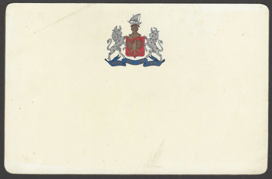 India Bhavnagar State The High Court's View Card with state crest