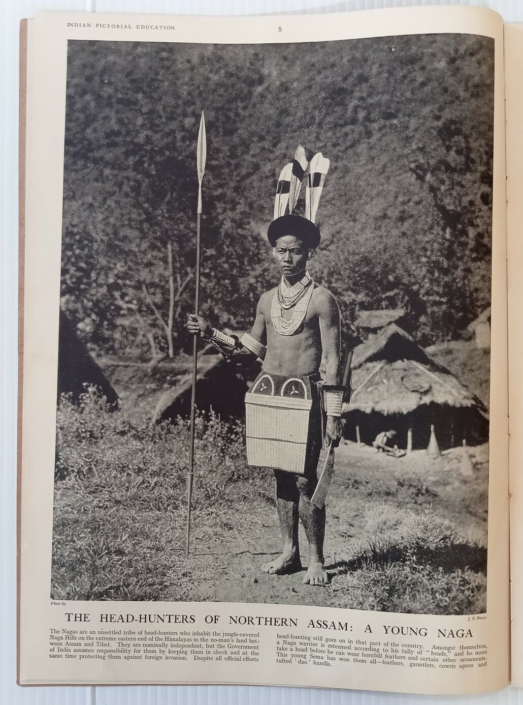 INDIAN PICTORAL EDUCATION 1929.30 Vol.1 No.5 Tribals, Shan Girl, Burma, GM