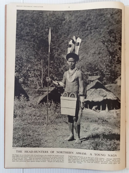 INDIAN PICTORAL EDUCATION 1929.30 Vol.1 No.5 Tribals, Shan Girl, Burma, GM