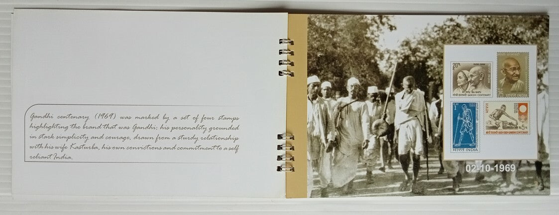 AOP Stamps of India - GANDHI - book about the stamps - no stamps in the book