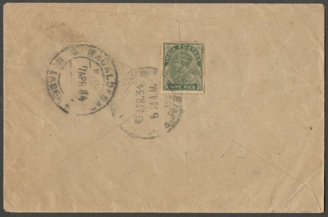 AOPIMT India 1934 pictorial advertisement cover Crystallised Fruits