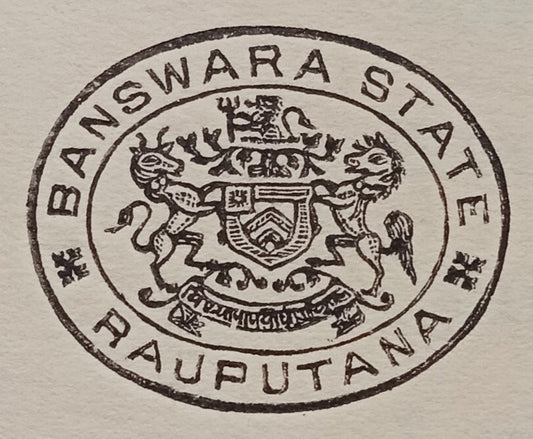 BANSDA STATE crested letter 1931 India