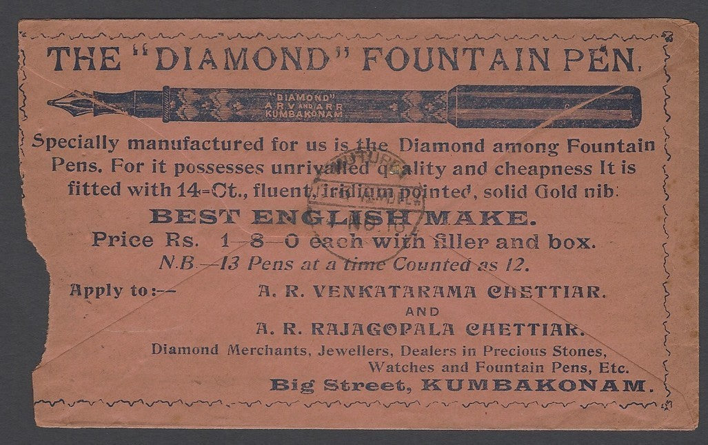 India 1916 Diamond Merchant illustrated advertisement cover
