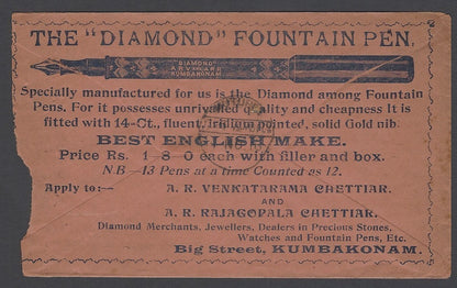 India 1916 Diamond Merchant illustrated advertisement cover