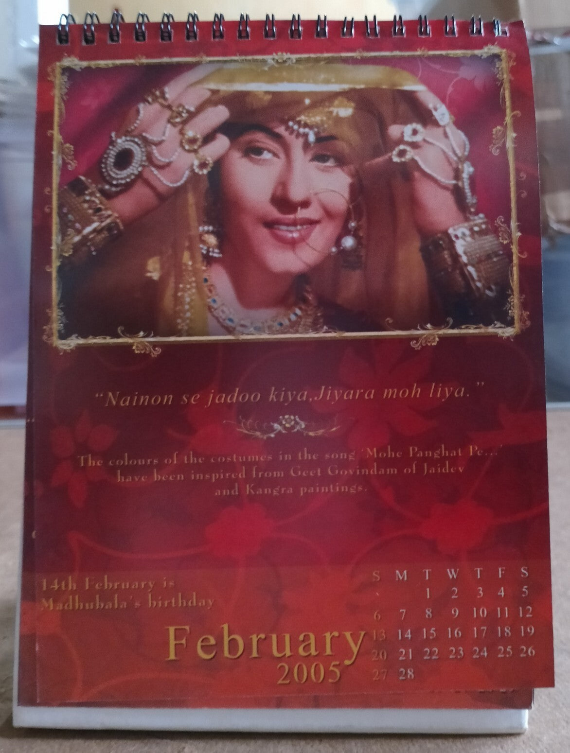 India Bollywood 2005 Mughal-e-Azam Calendar 6.5" x 8"