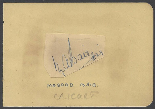AOP Cricket ABBAS ALI BAIG India autograph 