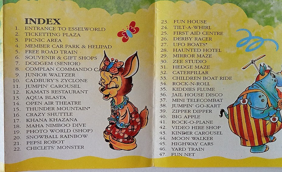 AOP India 1990's Amuzement Park Essel World Promotional Brochure 