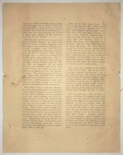 India WW2 National War Front Propaganda Talks for the People #2