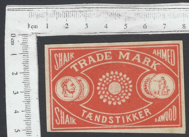 AOP India vintage matchbox label Shaik Ahmed Shaik Dawood