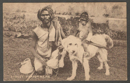 AOP India  vintage postcard STREET PERFORMERS