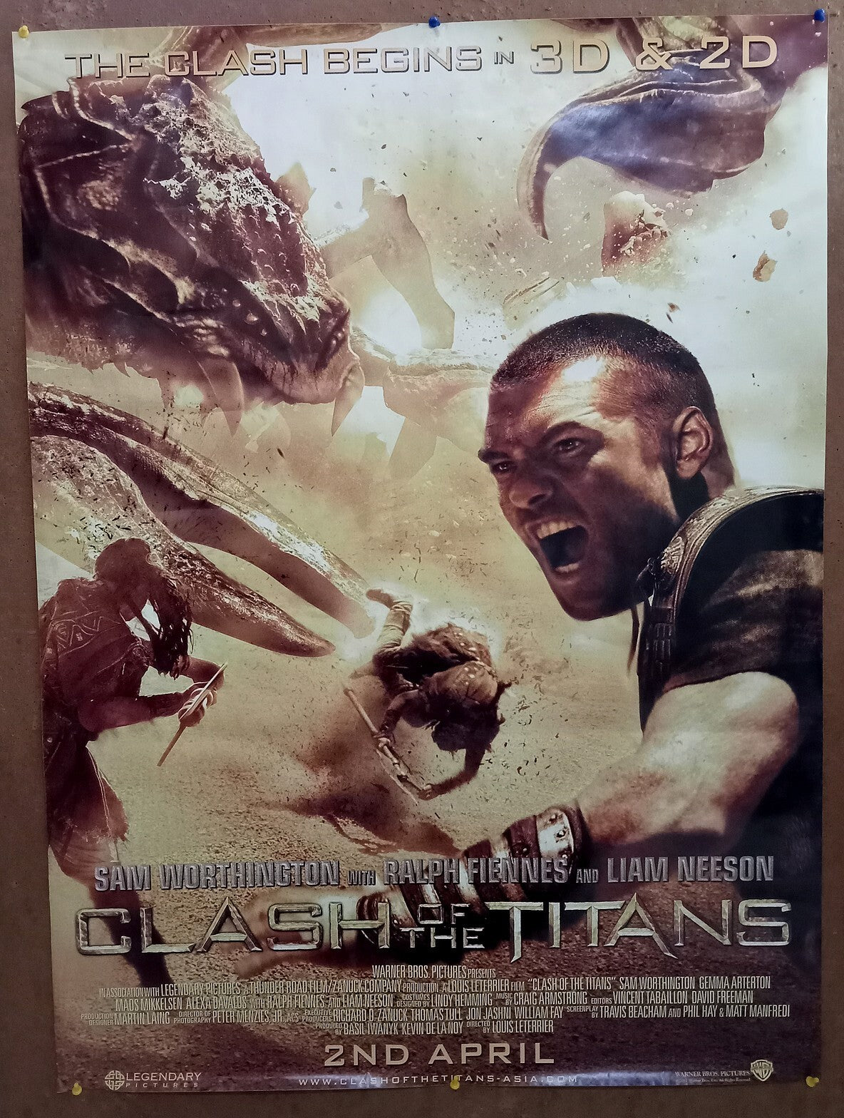 2010 Clash of the Titans 1 sheet India poster Sam Worthington