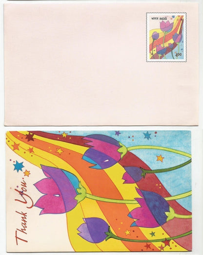 India 21 diff prepaid 4R envelopes issues all with matching greeting cards