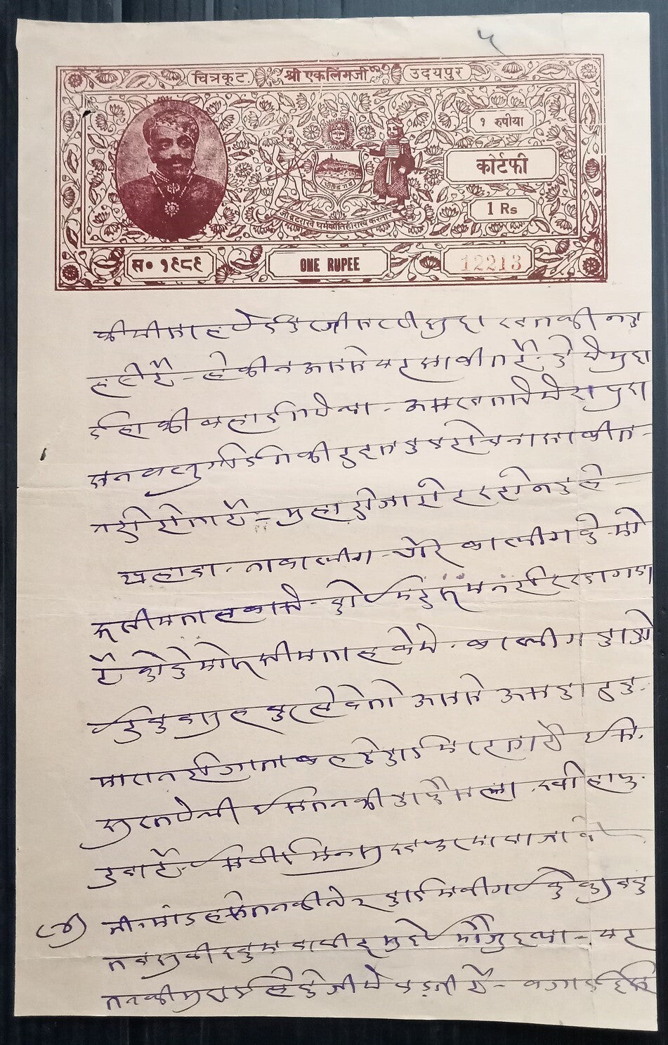 AOP India Udaipur State stamp papers collection (8)