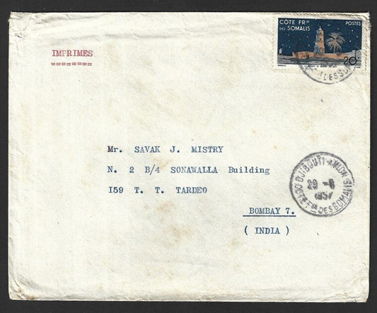 Somali Coast 1957 cover Djibouti to India