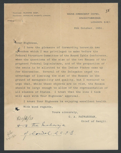 India 1931 Round Table conference correspondence