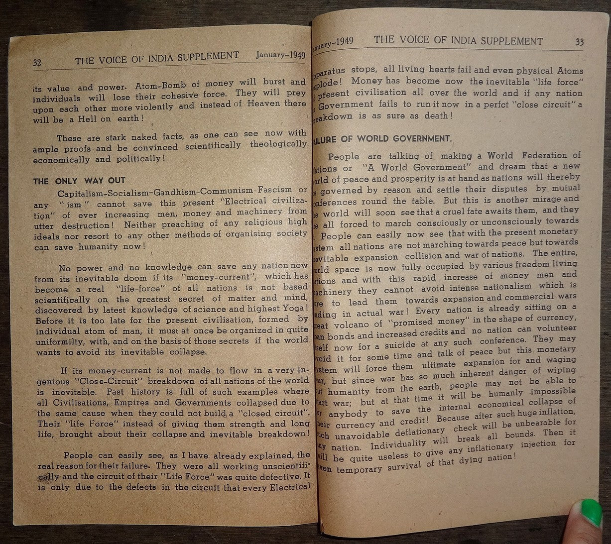 The Voice of India July 1949 The 3rd World War is Inevitable