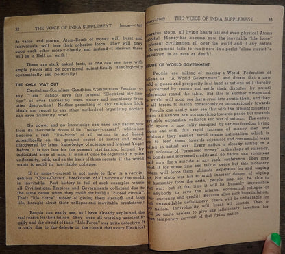 The Voice of India July 1949 The 3rd World War is Inevitable