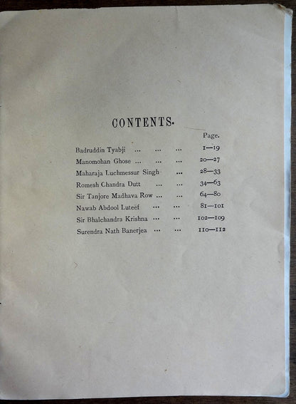A National Biography of India Volume 1 1911 DAMAGED COVER 10 plates