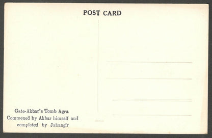 AOP India vintage rppc real photo postcard AKBAR'S TOMB, AGRA