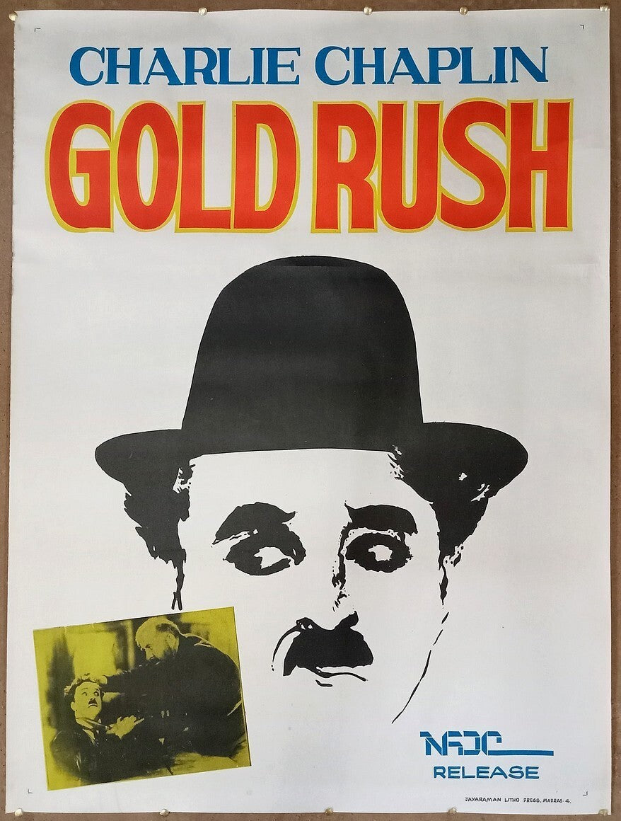 Gold Rush - Charlie Chaplin vintage India poster 30"x"40