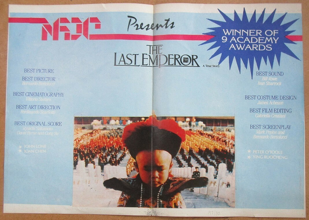 The Last Emperor (1987) India herald Bernardo Bertolucci