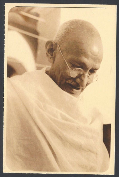 AOP India full back pictorial 50p Gandhi postal card GANDHI 