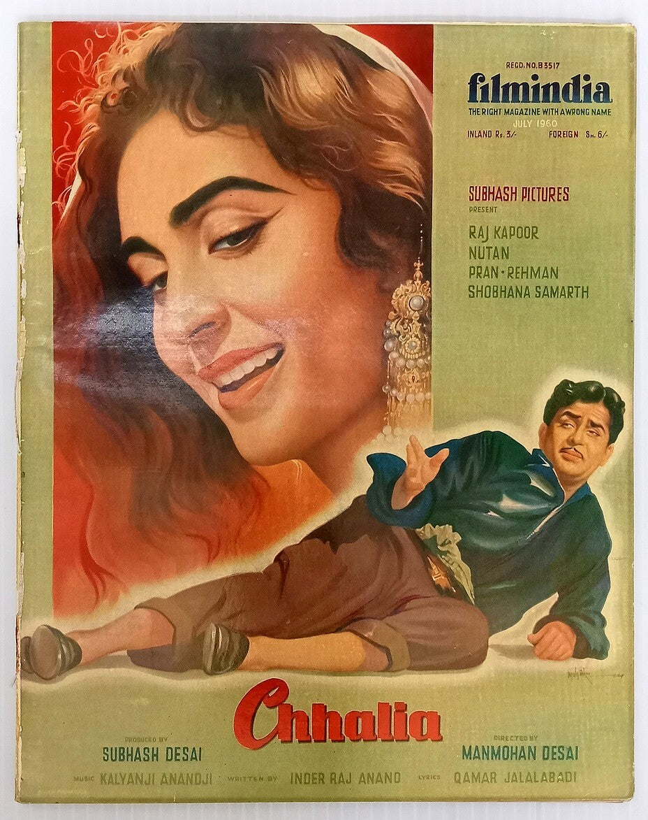 AOP FILM INDIA July 1960 issue CHHALIA cover 