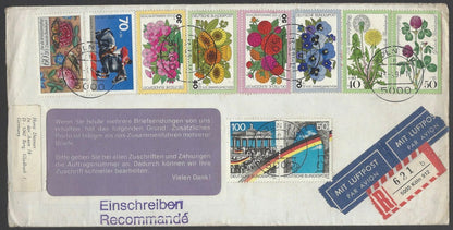 AOP Germany West covers with commemoratives to India (5)